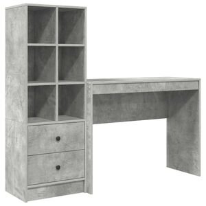 vidaXL Stůl Betonově &scaron;ed&aacute; 145,5 x 40 x 127 cm 2 ks
