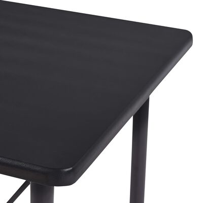 vidaXL Barový stůl černý 120 x 60 x 110 cm MDF