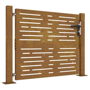 vidaXL Zahradn&iacute; branka 100 x 75 cm z cortenov&eacute; oceli, čtvercov&yacute; design