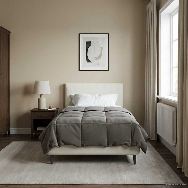 vidaXL Letn&iacute; přikr&yacute;vka &Scaron;něrov&aacute;n Světle &scaron;ed&aacute; 140 x 220 cm Mikrovl&aacute;kno