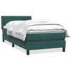 vidaXL Box spring postel s matrac&iacute; tmavě zelen&aacute; 90x220 cm samet