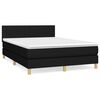 vidaXL Box spring postel s matrac&iacute; čern&aacute; 140 x 190 cm textil