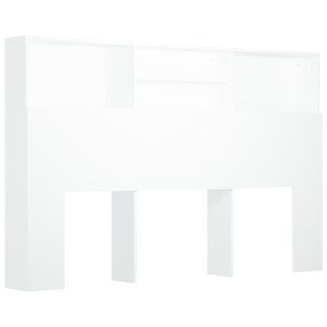 vidaXL Čelo postele s &uacute;ložn&yacute;m prostorem b&iacute;l&eacute; 160 x 19 x 103,5 cm