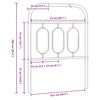 vidaXL Kovov&eacute; n&aacute;hradn&iacute; čelo postele čern&eacute; 75 cm