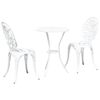vidaXL Zahradn&iacute; bistro set 3 ks B&iacute;l&aacute; Hlin&iacute;k
