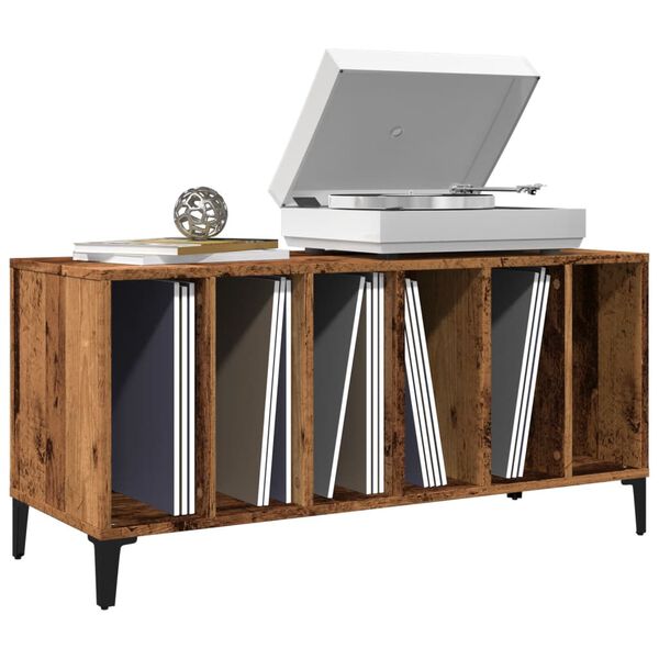 vidaXL Skř&iacute;ňka na LP desky old wood 100 x 38 x 48 cm kompozitn&iacute; dřevo