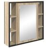 vidaXL Zrcadlov&aacute; skř&iacute;ň Sonoma dub 60 x 16 x 60 cm Kompozitn&iacute; dřevo