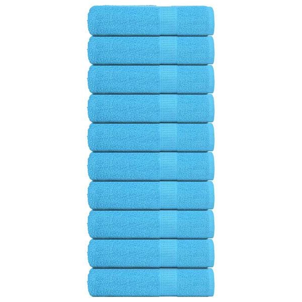 vidaXL Ručn&iacute;ky do sprchy FROGN 10 ks tyrkysov&eacute; 70x140 cm 360 g/m&sup2;