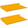 vidaXL Plovouc&iacute; police 2 pcs Hořčicově žlut&aacute; 30 x 18 x 2,5 cm Ocel