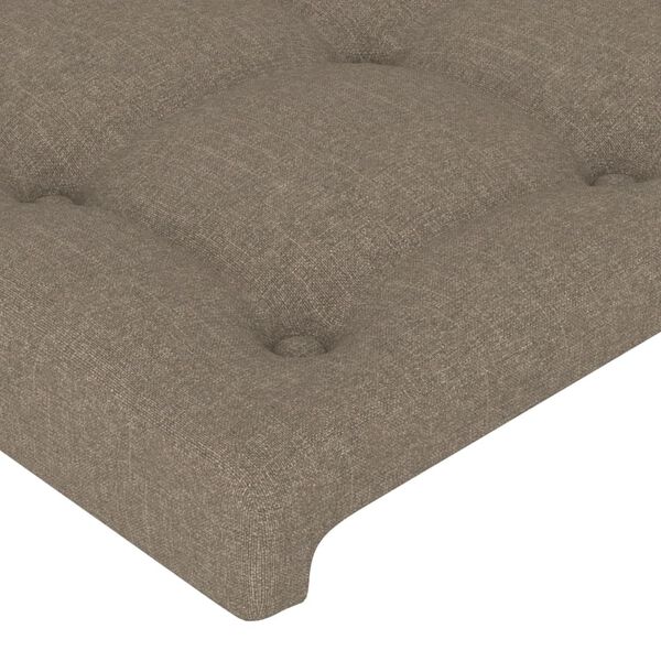 vidaXL Čelo postele 2 ks taupe 90x5x78/88 cm textil
