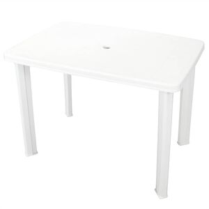 vidaXL Zahradn&iacute; stůl b&iacute;l&yacute; 101 x 68 x 72 cm plast