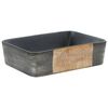 vidaXL Umyvadlo na desku čern&eacute; a hněd&eacute; obd&eacute;ln&iacute;k 46x35,5x13 cm keramika