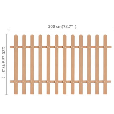 vidaXL Laťkový plot WPC 200 x 120 cm