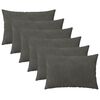 vidaXL Povlak na pol&scaron;t&aacute;ř 6 pcs HEERLEN Tmavě &scaron;ed&aacute; 30 x 50 cm Samet