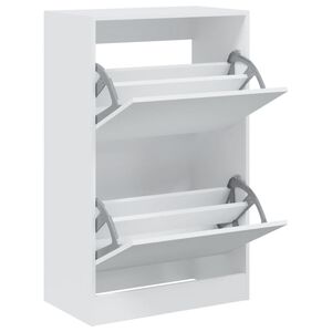 vidaXL Botn&iacute;k b&iacute;l&yacute; 60 x 34 x 96,5 cm kompozitn&iacute; dřevo