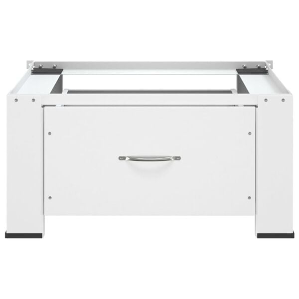 vidaXL Podstavec pod pračku se z&aacute;suvkou b&iacute;l&yacute;