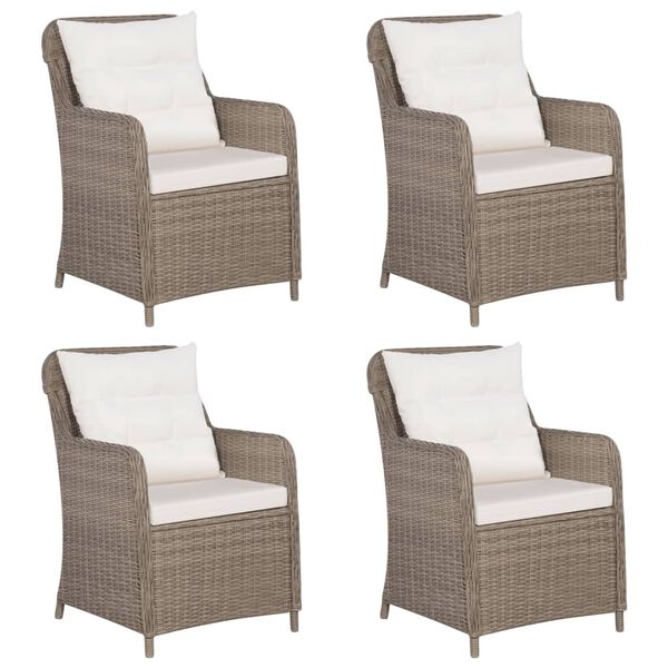 vidaXL 5d&iacute;ln&yacute; zahradn&iacute; j&iacute;deln&iacute; set hněd&yacute;