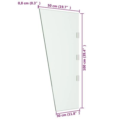 vidaXL 2dílné boční stěny k vchodové stříšce průhledné tvrzené sklo