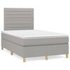 vidaXL Box spring postel s matrac&iacute; světle &scaron;ed&aacute; 120 x 200 cm textil