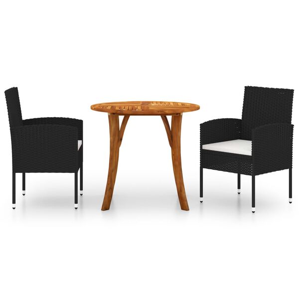 vidaXL 3d&iacute;ln&yacute; zahradn&iacute; j&iacute;deln&iacute; set čern&yacute;