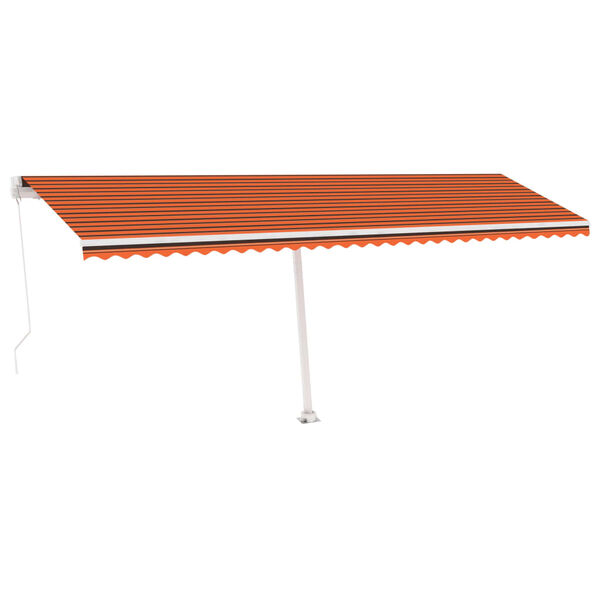 vidaXL Volně stoj&iacute;c&iacute; ručně zatahovac&iacute; mark&yacute;za 600x350 cm oranžovohněd&aacute;