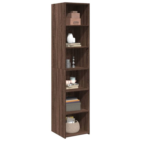 vidaXL Skříň highboard hnědý dub 40 x 41 x 185 cm kompozitní dřevo