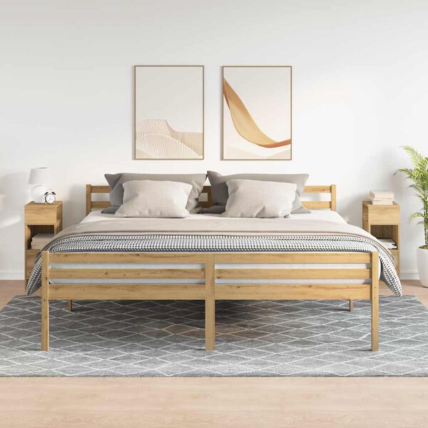 vidaXL Nočn&iacute; stolky 2 ks se z&aacute;suvkou dub artisan 25 x 31 x 66 cm