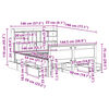 vidaXL Postel s knihovnou bez matrace 140 x 190 cm masivn&iacute; borovice
