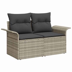 vidaXL Zahradn&iacute; sofa Světle &scaron;ed&aacute; 141 x 62 x 69 cm polyratan
