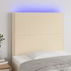 vidaXL Čelo postele s LED kr&eacute;mov&eacute; 90x5x118/128 cm textil