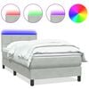 vidaXL Box spring postel s matrac&iacute; a LED světle &scaron;ed&aacute; 80x210 cm samet