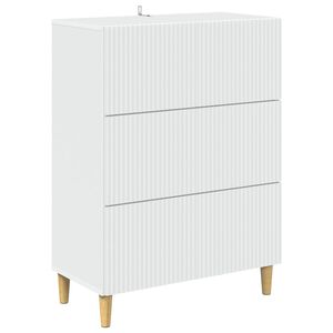 vidaXL Skř&iacute;ň se z&aacute;suvkami B&iacute;l&aacute; 66 x 34,5 x 90 cm Kompozitn&iacute; dřevo