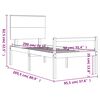 vidaXL Postel s čelem pro seniory b&iacute;l&yacute; 90x200 cm masivn&iacute; dřevo