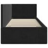 vidaXL Rohový rám postele s čelo Černá 80 cm x 200 cm samet