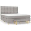 vidaXL Box spring postel s matrac&iacute; světle &scaron;ed&aacute; 160 x 200 cm textil