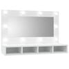 vidaXL Zrcadlov&aacute; skř&iacute;ňka s LED b&iacute;l&aacute; 90x31,5x62 cm
