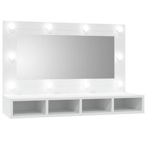 vidaXL Zrcadlov&aacute; skř&iacute;ňka s LED b&iacute;l&aacute; 90x31,5x62 cm