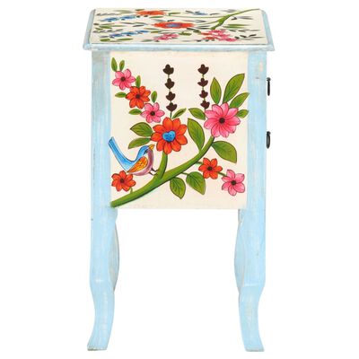 vidaXL Ručně malovaný noční stolek 40x30x50 cm masivní mangovník