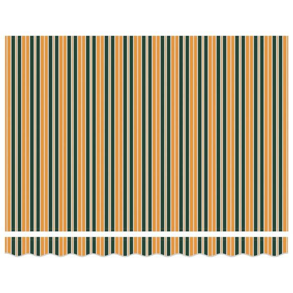 vidaXL Markýza Zelená a žlutá 300 x 250 x 165 cm Polyester a hliník
