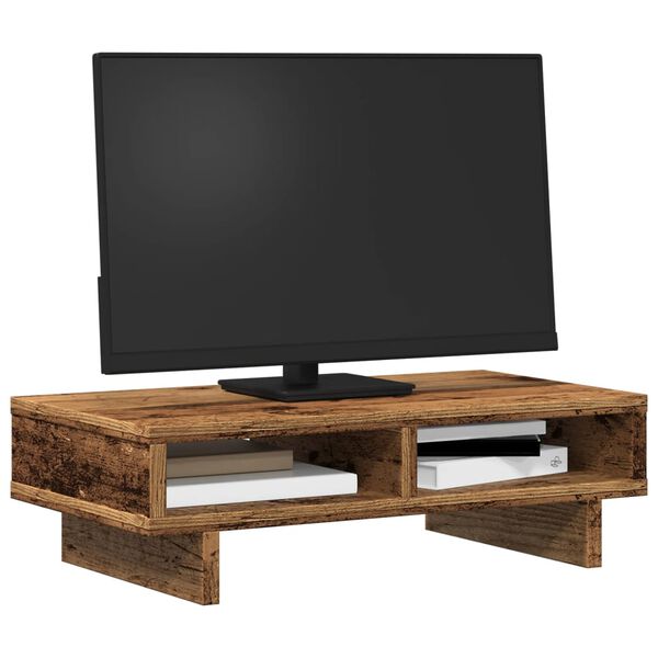 vidaXL Stojan na monitor old wood 50 x 27 x 15 cm kompozitn&iacute; dřevo