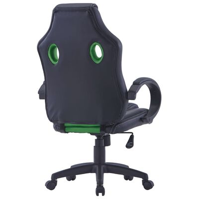 vidaXL Herní židle zelená umělá kůže