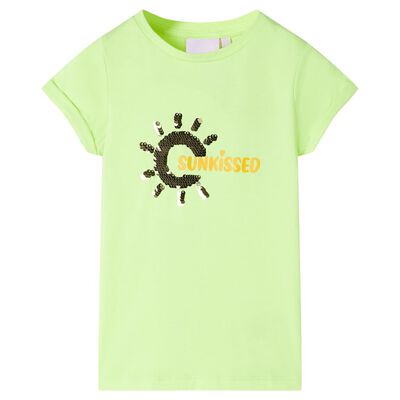 Dětské tričko neonově žluté 92