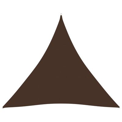 vidaXL Stínící plachta oxfordská látka trojúhelníková 4x4x4 m hnědá