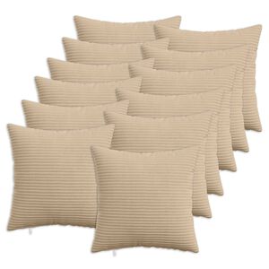 vidaXL Povlak na pol&scaron;t&aacute;ř 12 ks HEERLEN Taupe 40 x 40 cm man&scaron;estr