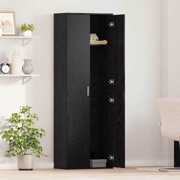 vidaXL Highboard Čern&yacute; dub 60 x 35 x 180 cm Kompozitn&iacute; dřevo