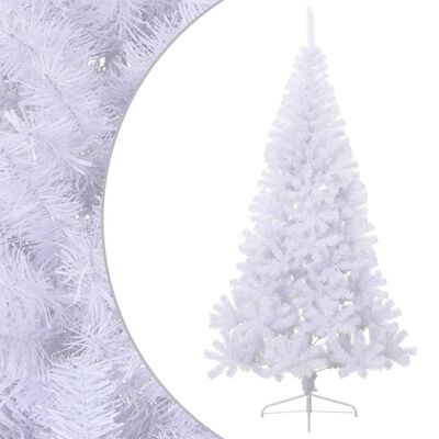 vidaXL Umělý poloviční vánoční stromek se stojanem bílý 180 cm PVC