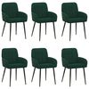 vidaXL J&iacute;deln&iacute; židle 6 pcs Samet Tmavě zelen&aacute; 57 x 50 x 85 cm