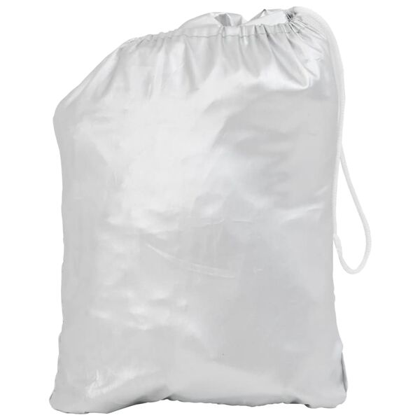 vidaXL Polovičn&iacute; autopotah s h&aacute;čky stř&iacute;brn&yacute; XL