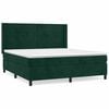 vidaXL Box spring postel s matrac&iacute; tmavě zelen&aacute; 160x200 cm samet