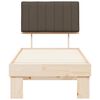 vidaXL R&aacute;m postele s čalouněn&yacute;m čelem s čelo Taupe 75 x 190 cm